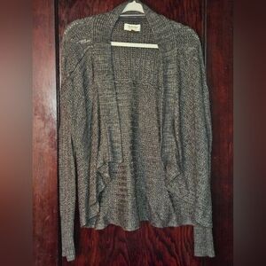 Sonoma, XL, Gray, Knit Long Sleeve Cartigan